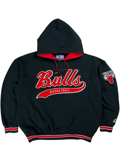 Vintage 90s Starter Chicago Bulls script hoodie (L)