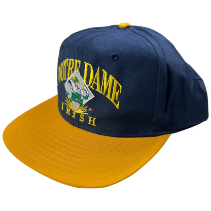 Vintage 90s Notre Dame Fighting Irish Leprechaun Signature SnapBack