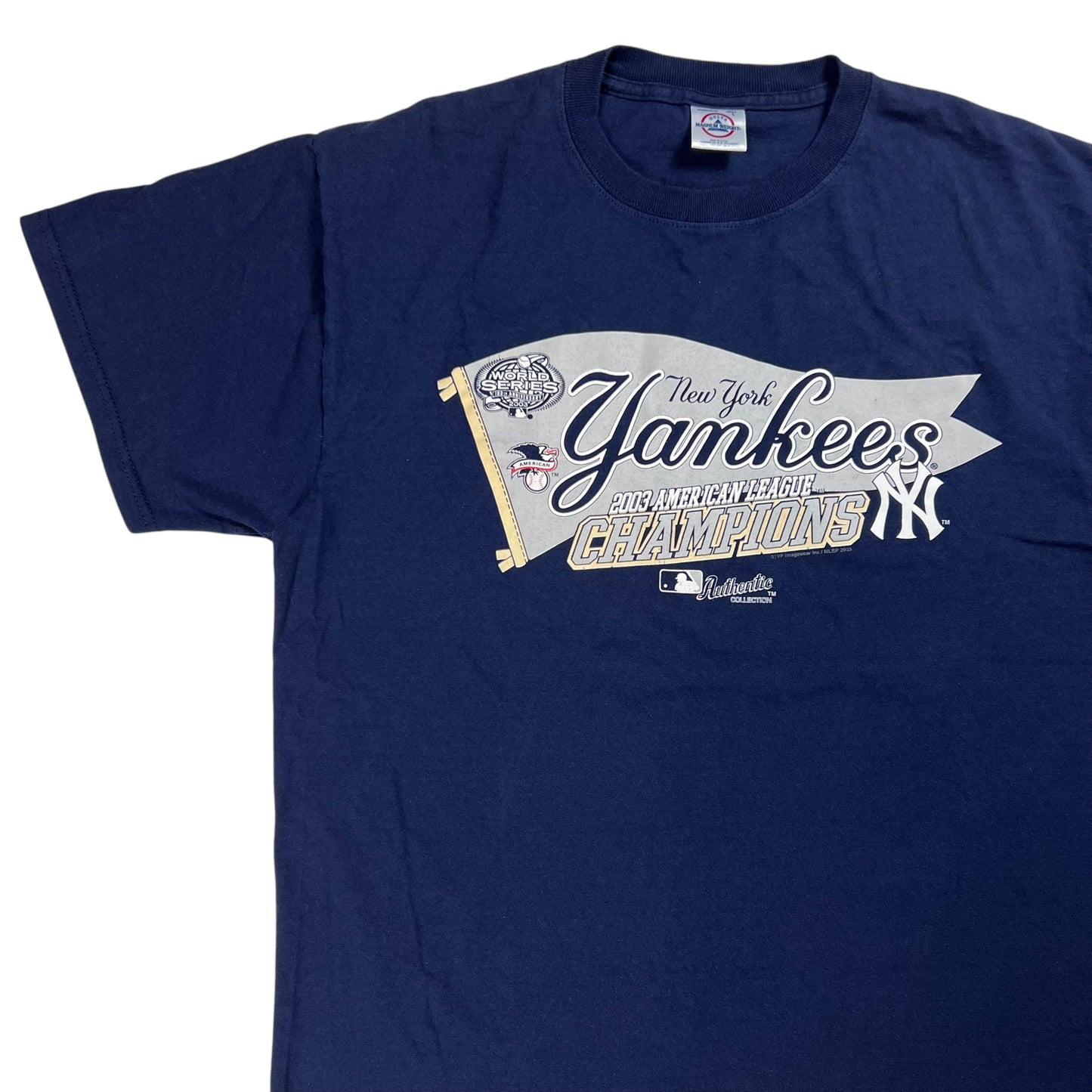 Vintage 2003 New York Yankees American League champions tee (L)