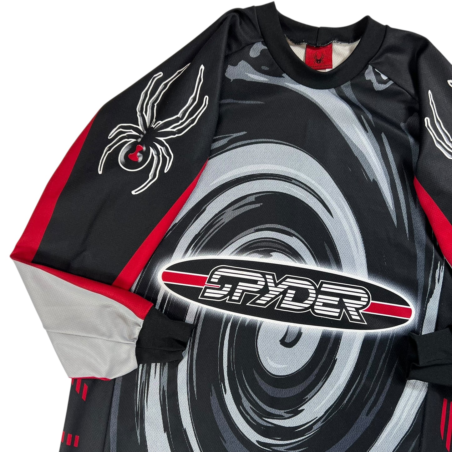 Vintage 90s Spyder all over print BMX jersey shirt (L)
