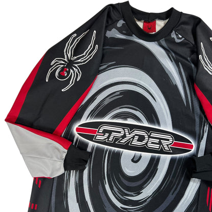 Vintage 90s Spyder all over print BMX jersey shirt (L)