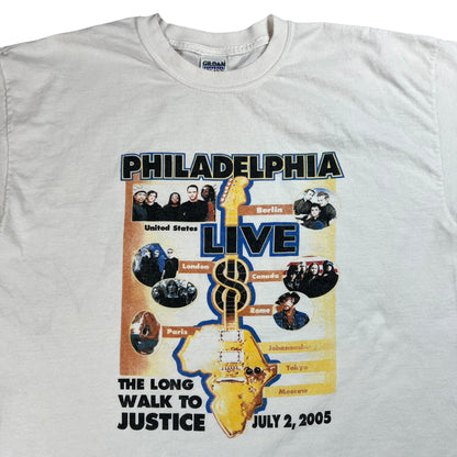 Vintage 2005 Live Aid Philadelphia Museum of Art band concert tee (XL)
