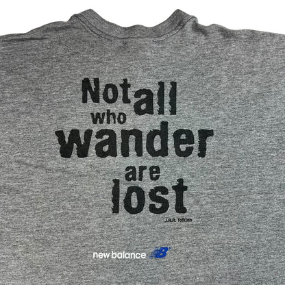 Vintage 90s New Balance “Not all who wander are lost” J.R.R. Tolkien long sleeve shirt (L)
