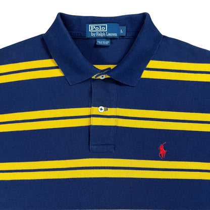 Vintage 90s Polo Ralph Lauren striped mini horse polo shirt (L)