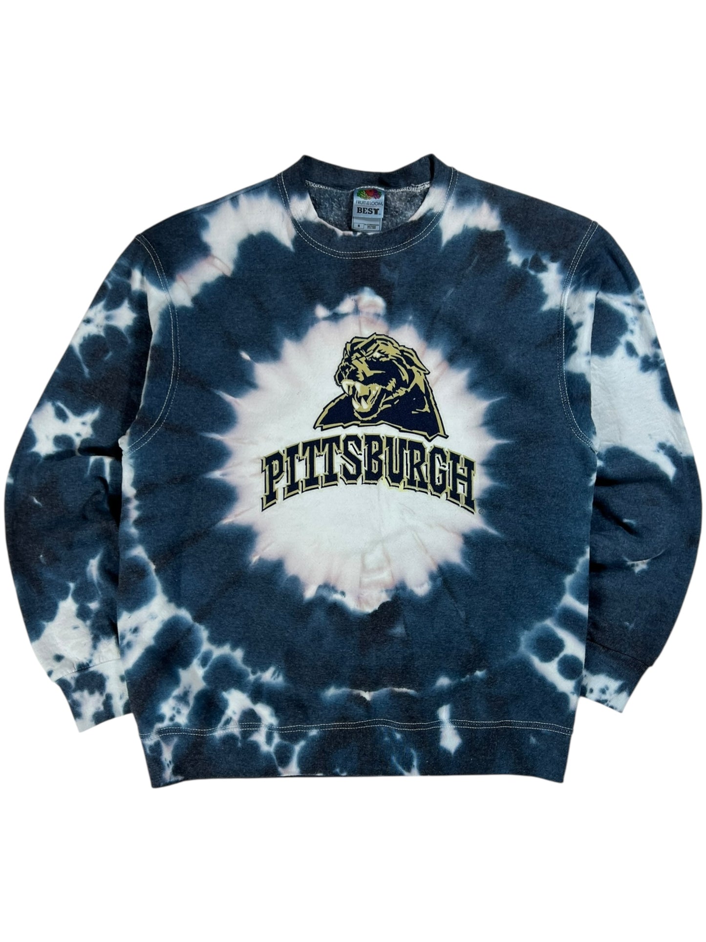 Vintage Y2K University of Pittsburgh Pitt Panthers tie dye crewneck (M)