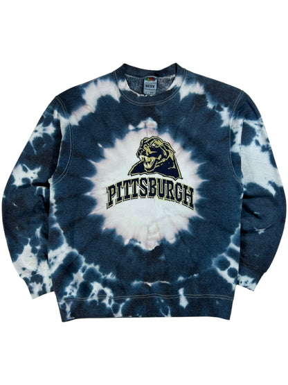Vintage Y2K University of Pittsburgh Pitt Panthers tie dye crewneck (M)