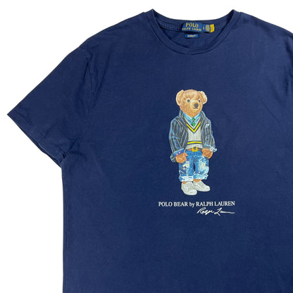 Y2K Polo Ralph Lauren Polo Bear navy tee (L)