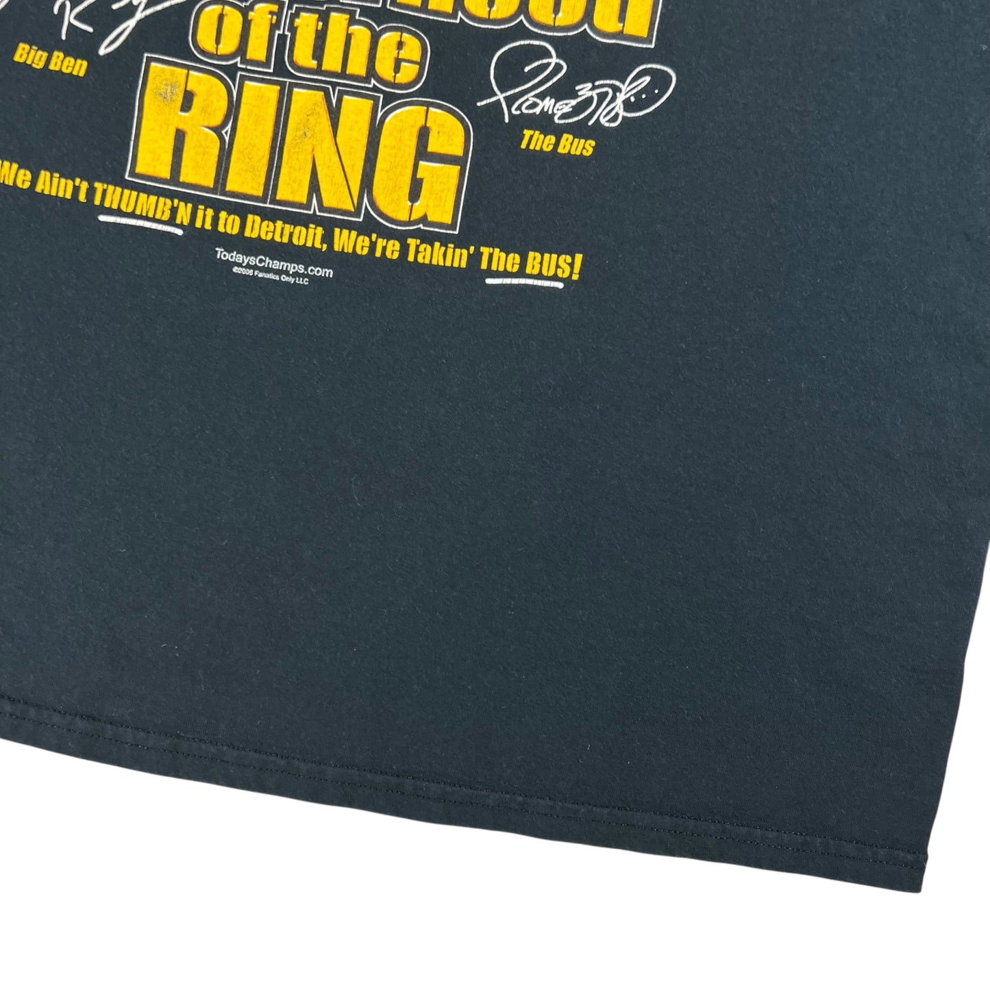 Vintage 2006 Pittsburgh Steelers Ben Roethlisberger Jerome Bettis NFL tee (XXL)