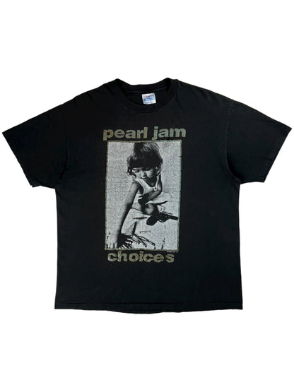Vintage 1992 Pearl Jam Choices Crayons Gun faded band tee (XL)