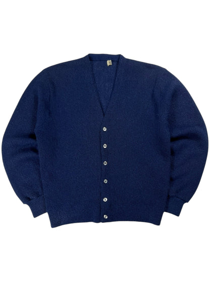 Vintage 1970s Mohair blend navy cardigan sweater (M/L)