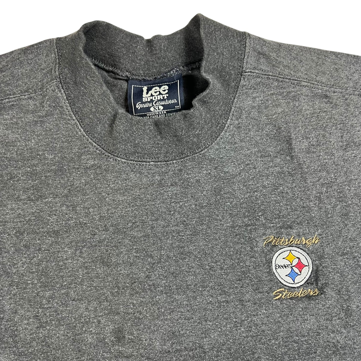 Vintage 90s Lee Pittsburgh Steelers long sleeve mock neck shirt (XL)
