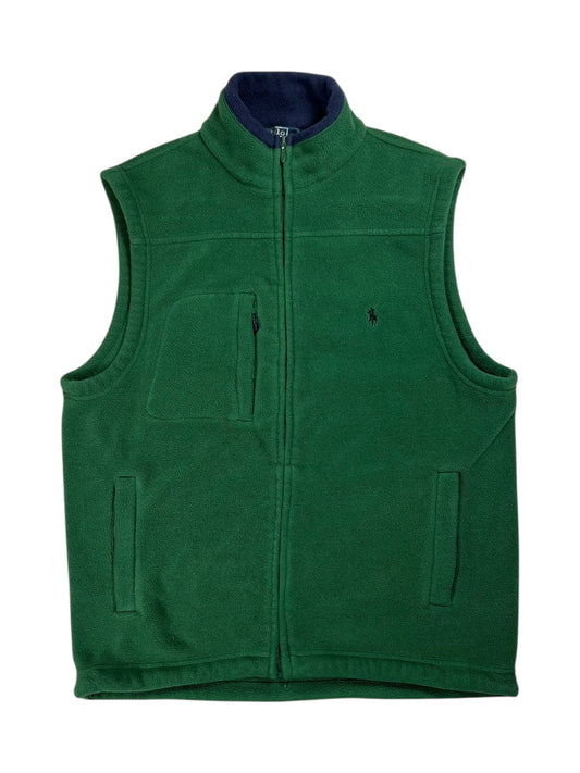 Vintage 90s Polo Ralph Lauren green fleece vest (M)
