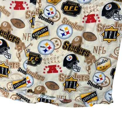 Vintage Y2K Pittsburgh Steelers all over print Hawaiian shirt (XL)