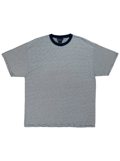 Vintage 90s navy white striped tee (XL)
