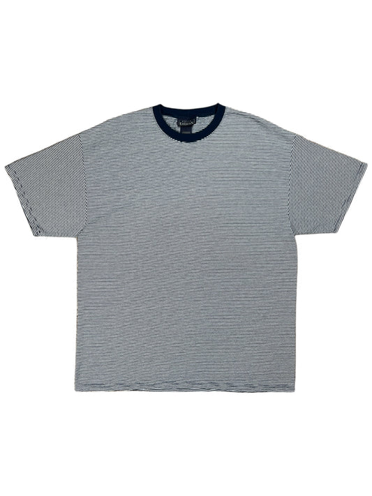 Vintage 90s navy white striped tee (XL)