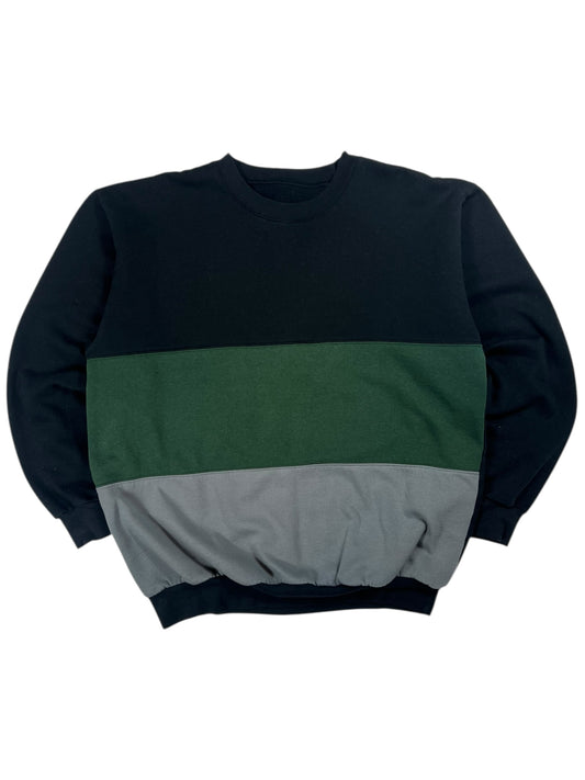 Vintage 90s Tri Color Block Crewneck (L)