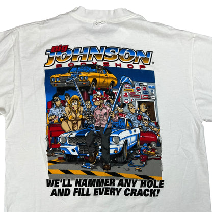 Vintage 1998 Big Johnson Body Shop raunchy NSFW tee (L)