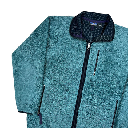 Vintage 1996 Patagonia Deep Pile Retro Cardigan Green fleece jacket (L)