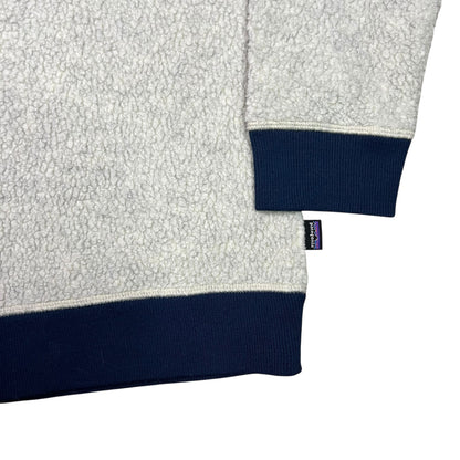 Patagonia reversible shearling deep pile oatmeal fleece crewneck (L)