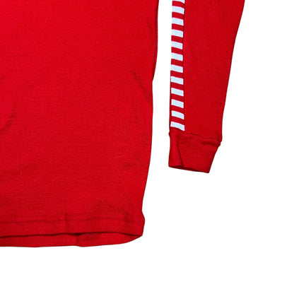 Vintage 80s Helly Hansen red checkered sleeve print long sleeve thermal shirt (S)