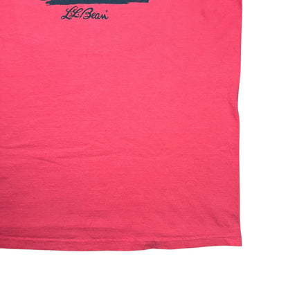 Vintage 90s L.L. Bean Hanes Mount Katahdin salmon logo art tee (L/XL)