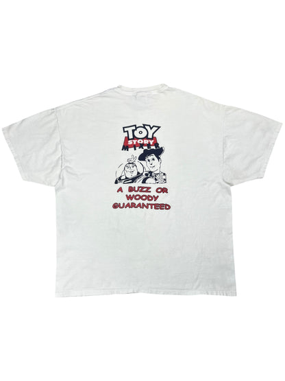 Vintage 2001 Toy Story Frat Parody “A BUZZ OR WOODY GUARANTEED” tee (XL)