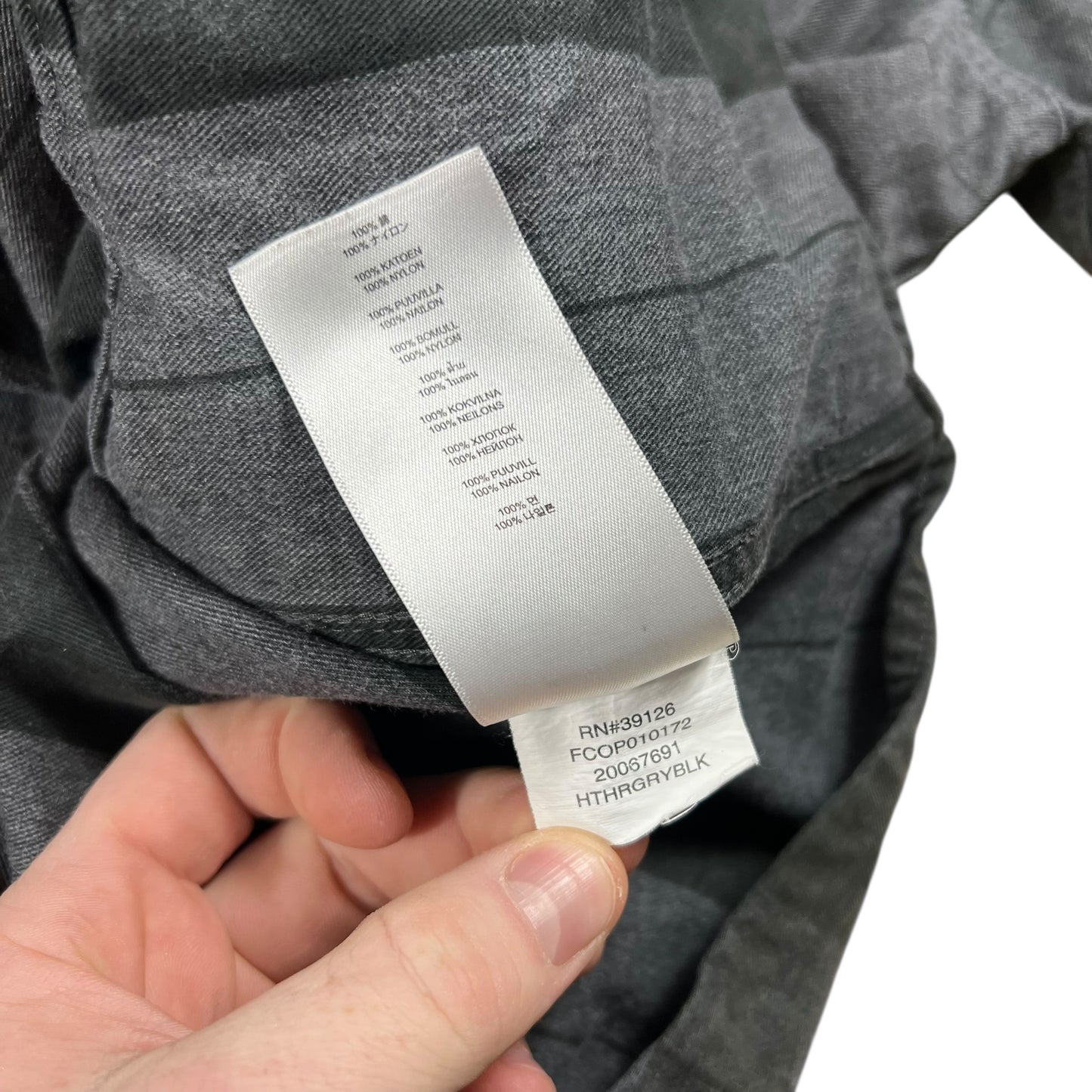 C.C. Filson Co Weather Work Jac-shirt heather gray black button up shirt (XL)