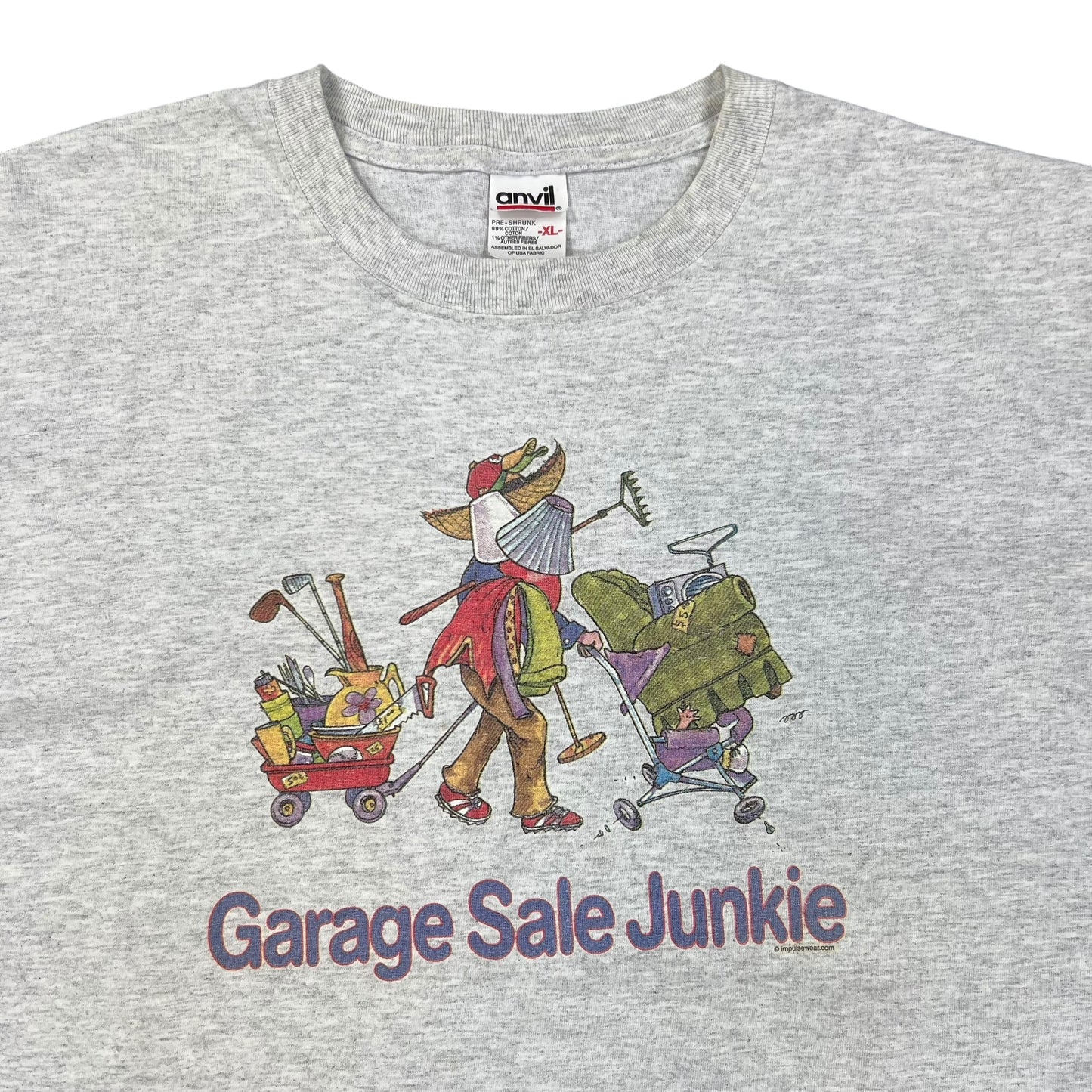 Vintage Y2K Garage Sale Junkie tee (XL)