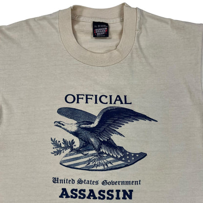 Vintage 80s Bald Eagle Official United States Government Assassin tee (L)