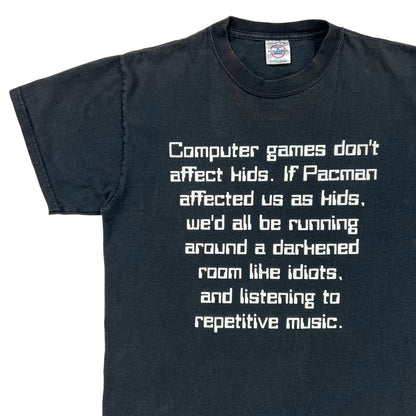 Vintage Y2K Computer games don’t affect kids text tee (M)