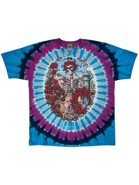 Vintage 90s Liquid Blue Grateful Dead 30 years tie dye band tee (XL)