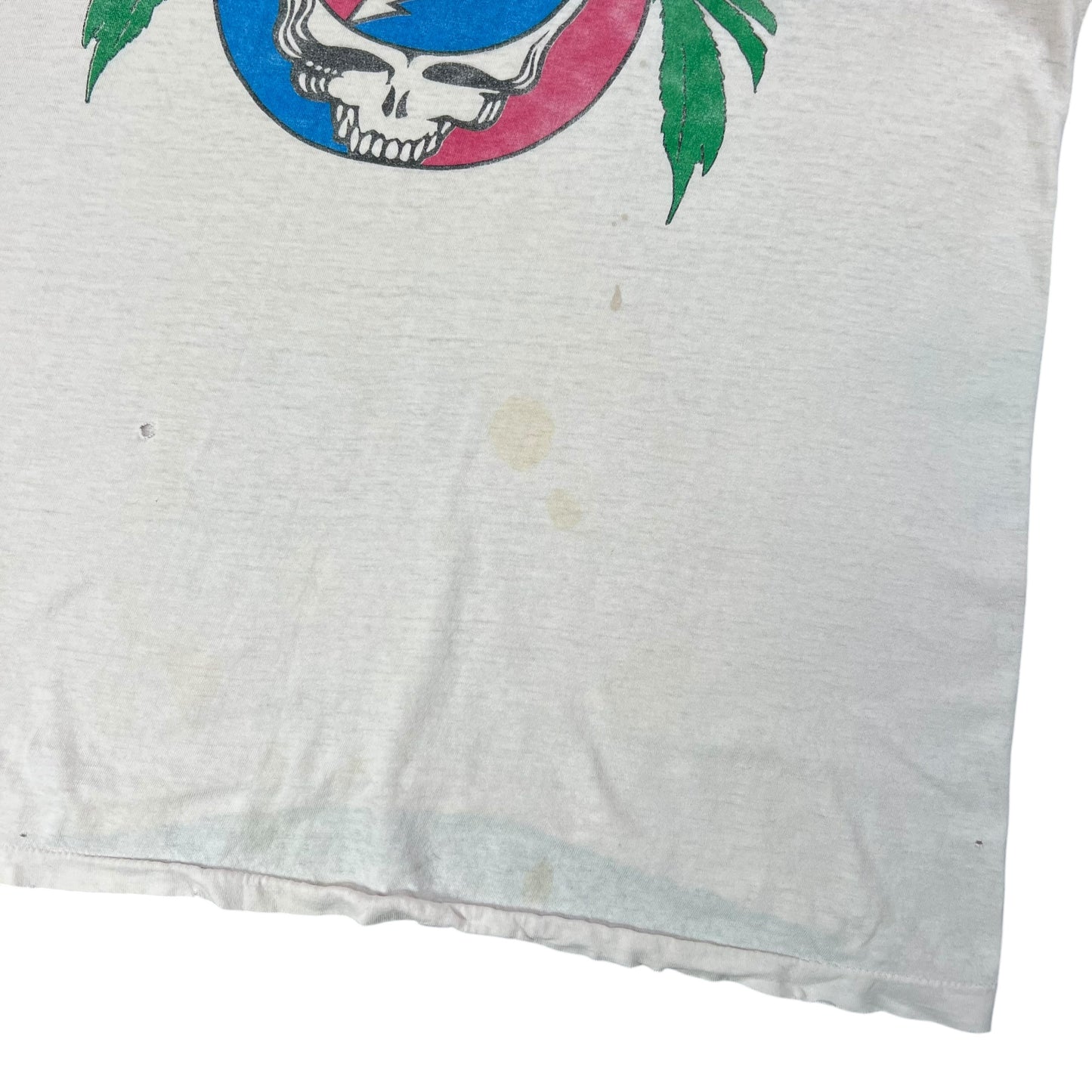 Vintage 80s Grateful Dead marijuana leaves band lot tee (L)