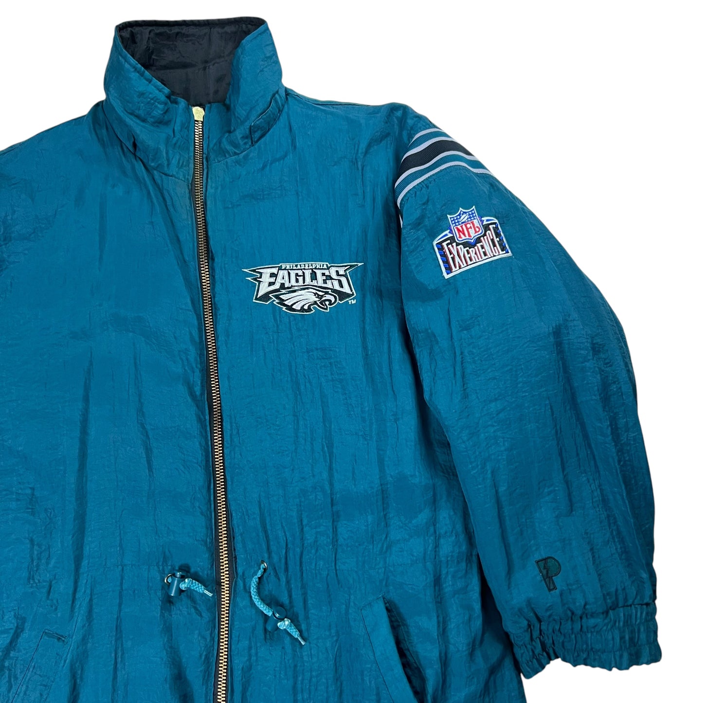 Vintage 90s Pro Player Philadelphia Eagles reversible trench coat (L)