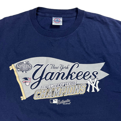 Vintage 2003 New York Yankees American League champions tee (L)