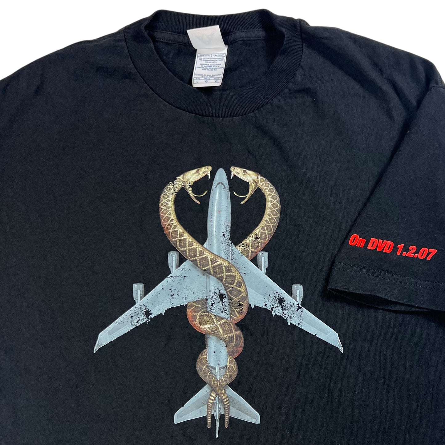 Vintage 2007 Snakes on a Plane Samuel L Jackson movie tee (L)