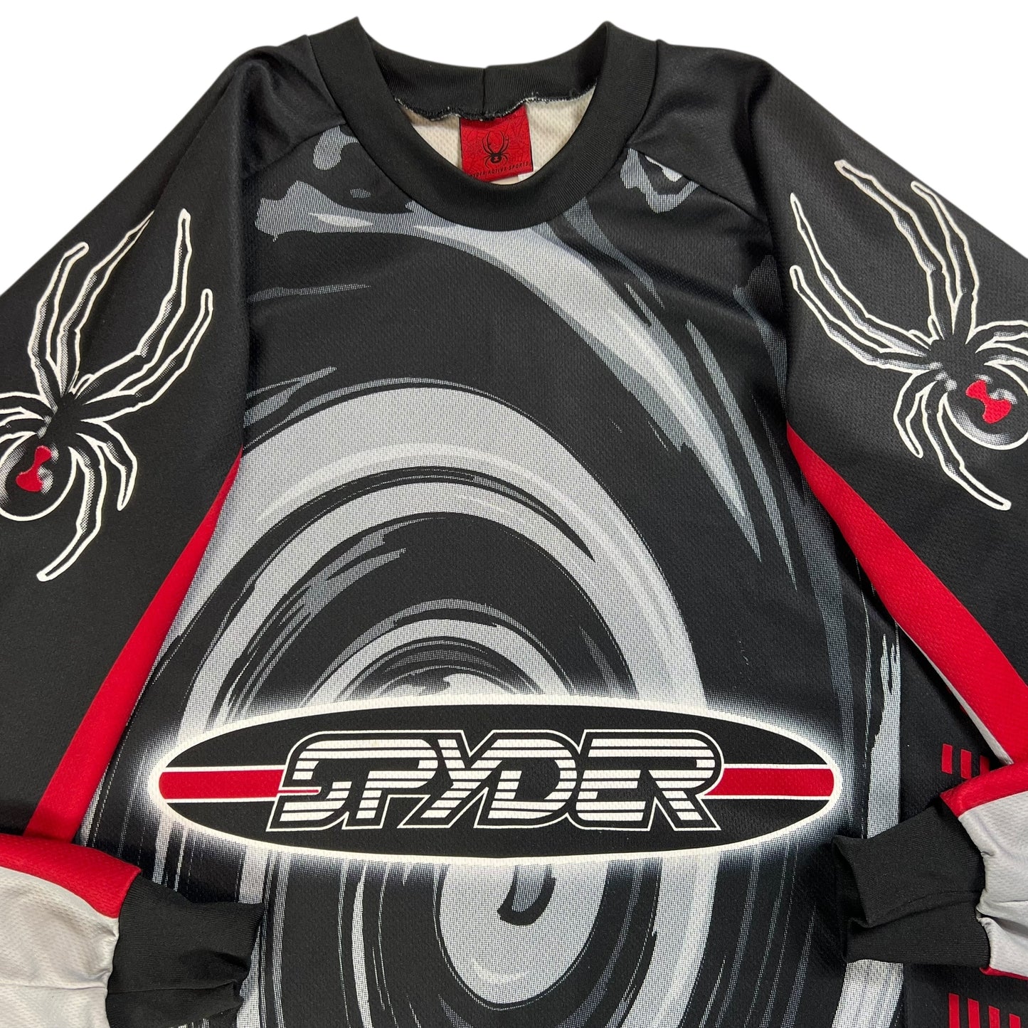 Vintage 90s Spyder all over print BMX jersey shirt (L)
