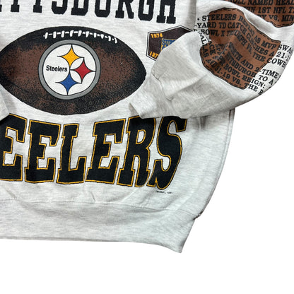 Vintage 1991 Long Gone Pittsburgh Steelers all over print crewneck (M)