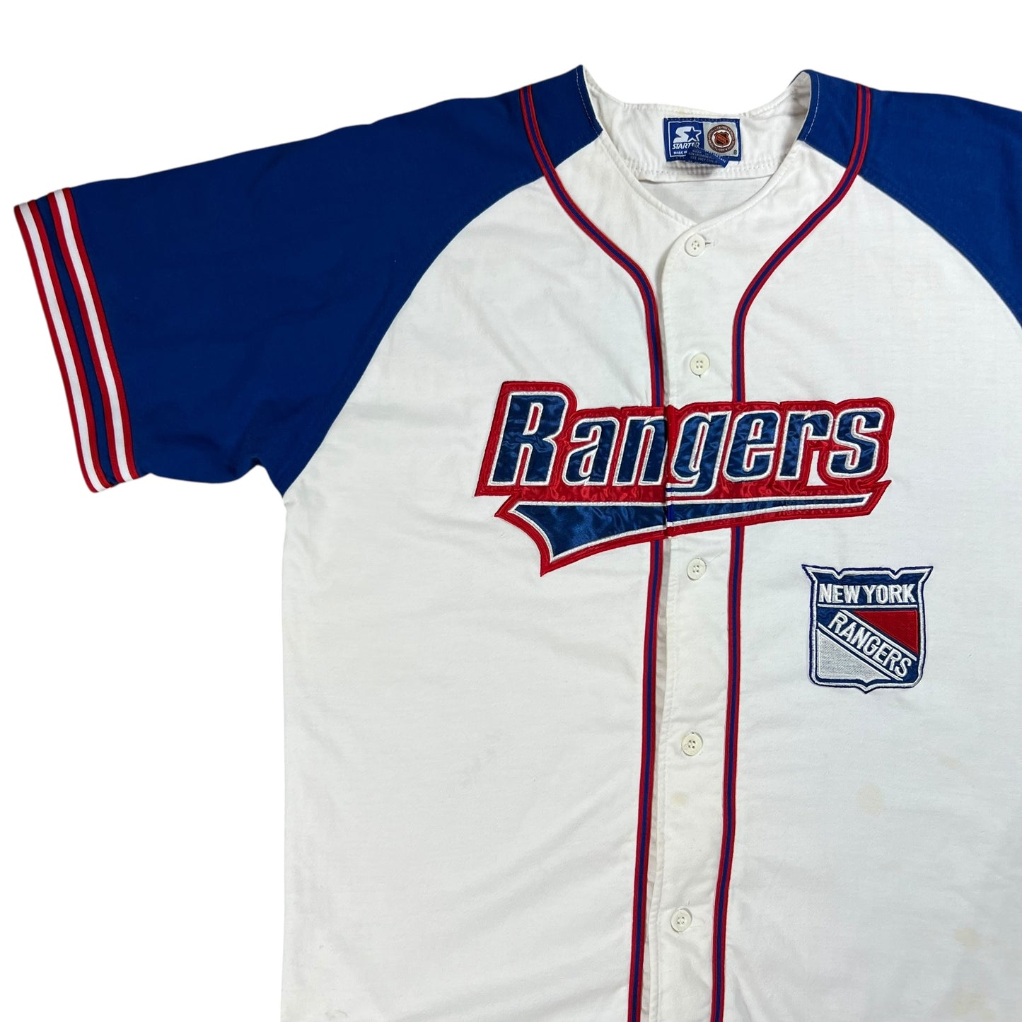 Vintage 90s Starter New York Rangers baseball jersey (XL)