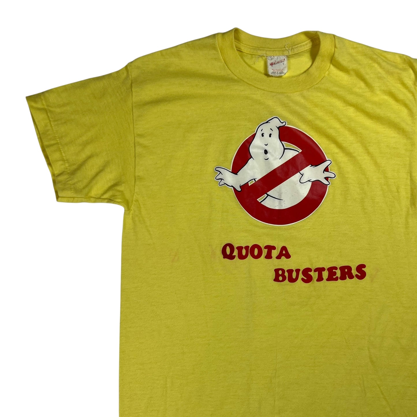 Vintage 80s Quota Busters Ghostbusters parody tee (M)