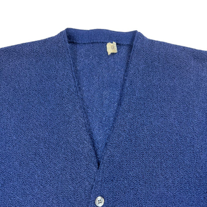 Vintage 1970s Mohair blend navy cardigan sweater (M/L)