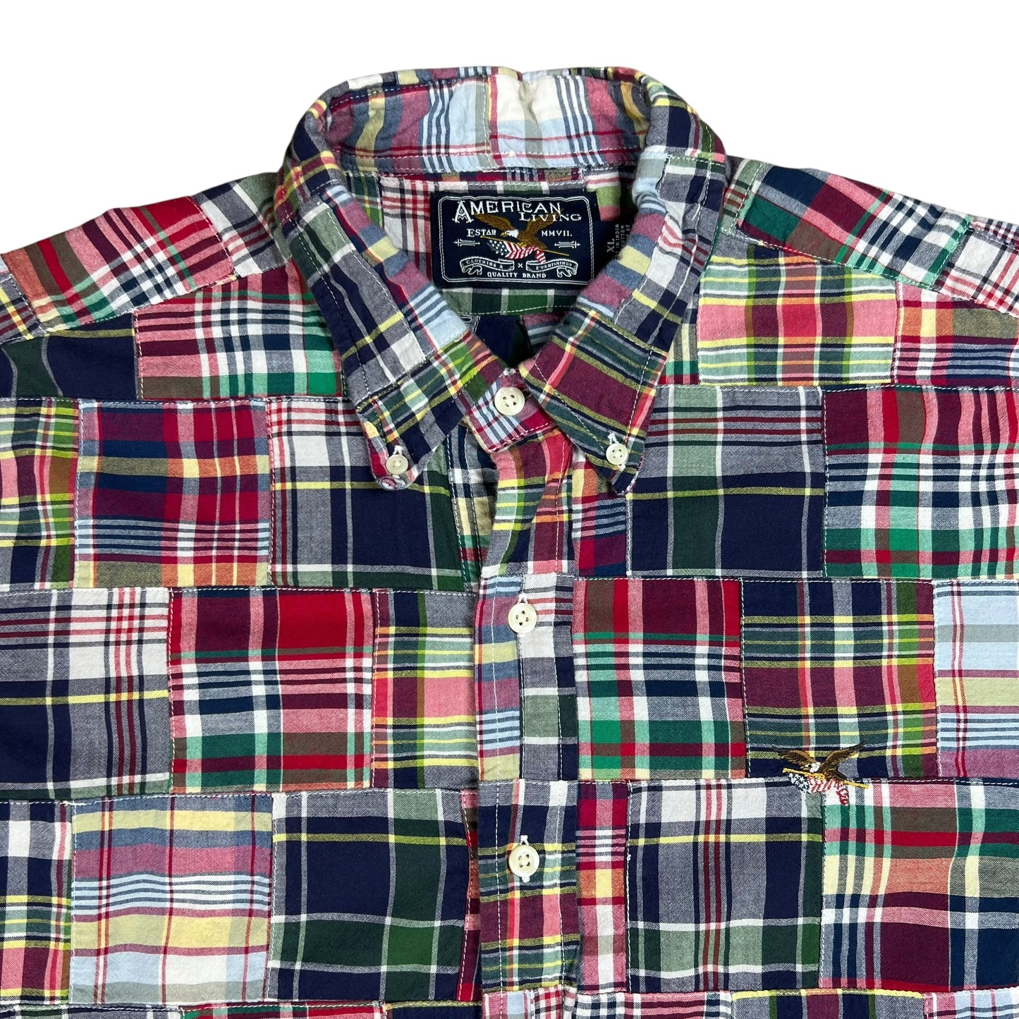 Vintage Y2K American Living Madras button up shirt (XL)