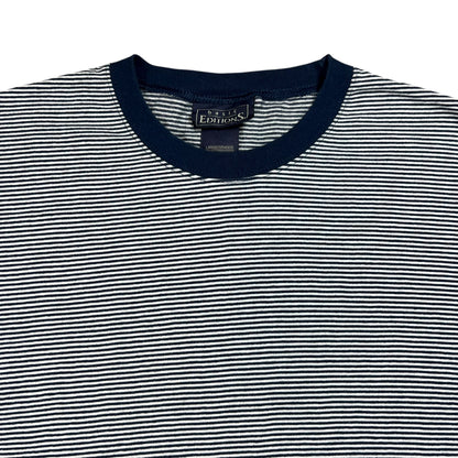Vintage 90s navy white striped tee (XL)