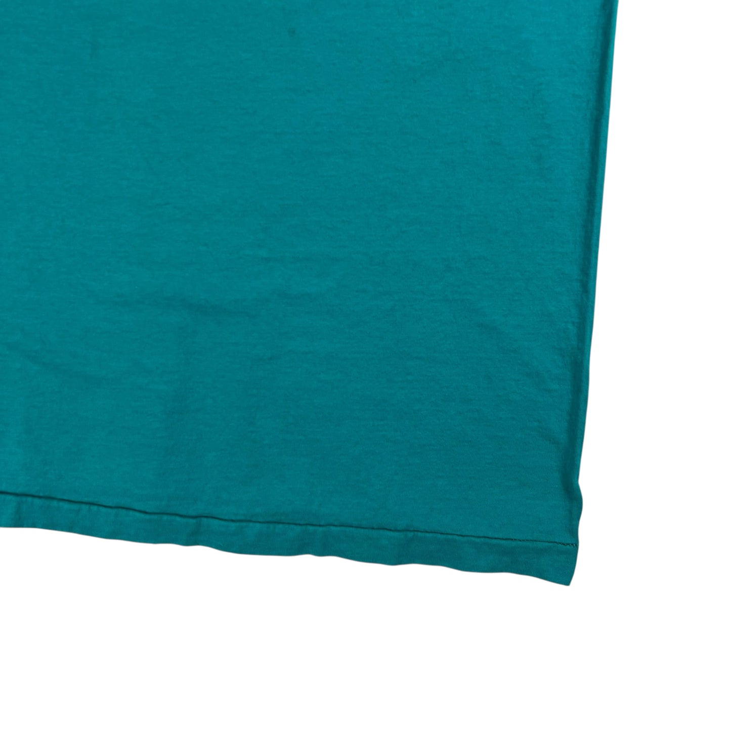 Vintage 80s Fruit of the loom teal selvedge pocket tee (L)