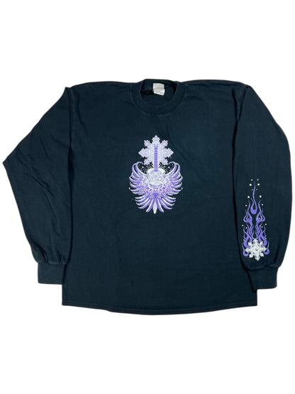 Vintage 2005 Warren Haynes Christmas Jam long sleeve print shirt (L)