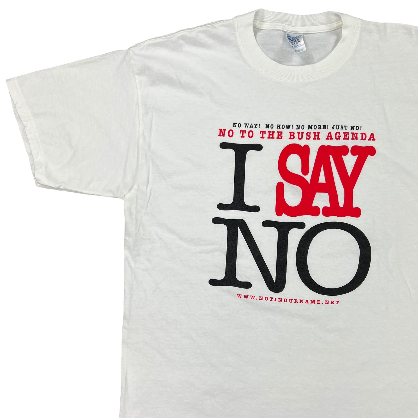 Vintage Y2K I Say No To The Bush Agenda tee (XL)