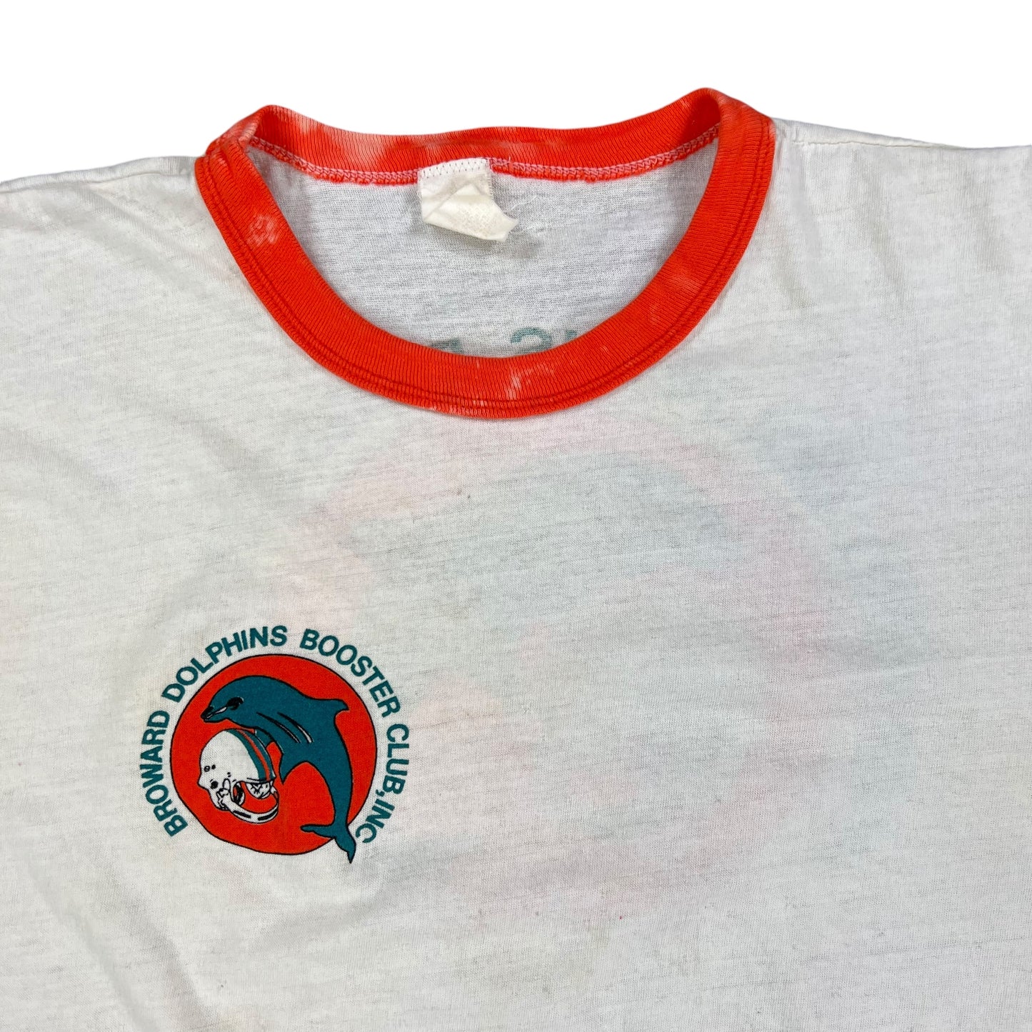 Vintage 70s Broward Dolphins Booster Club ringer tee (M)