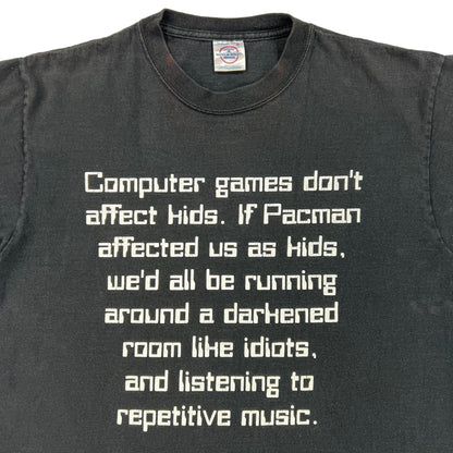 Vintage Y2K Computer games don’t affect kids text tee (M)