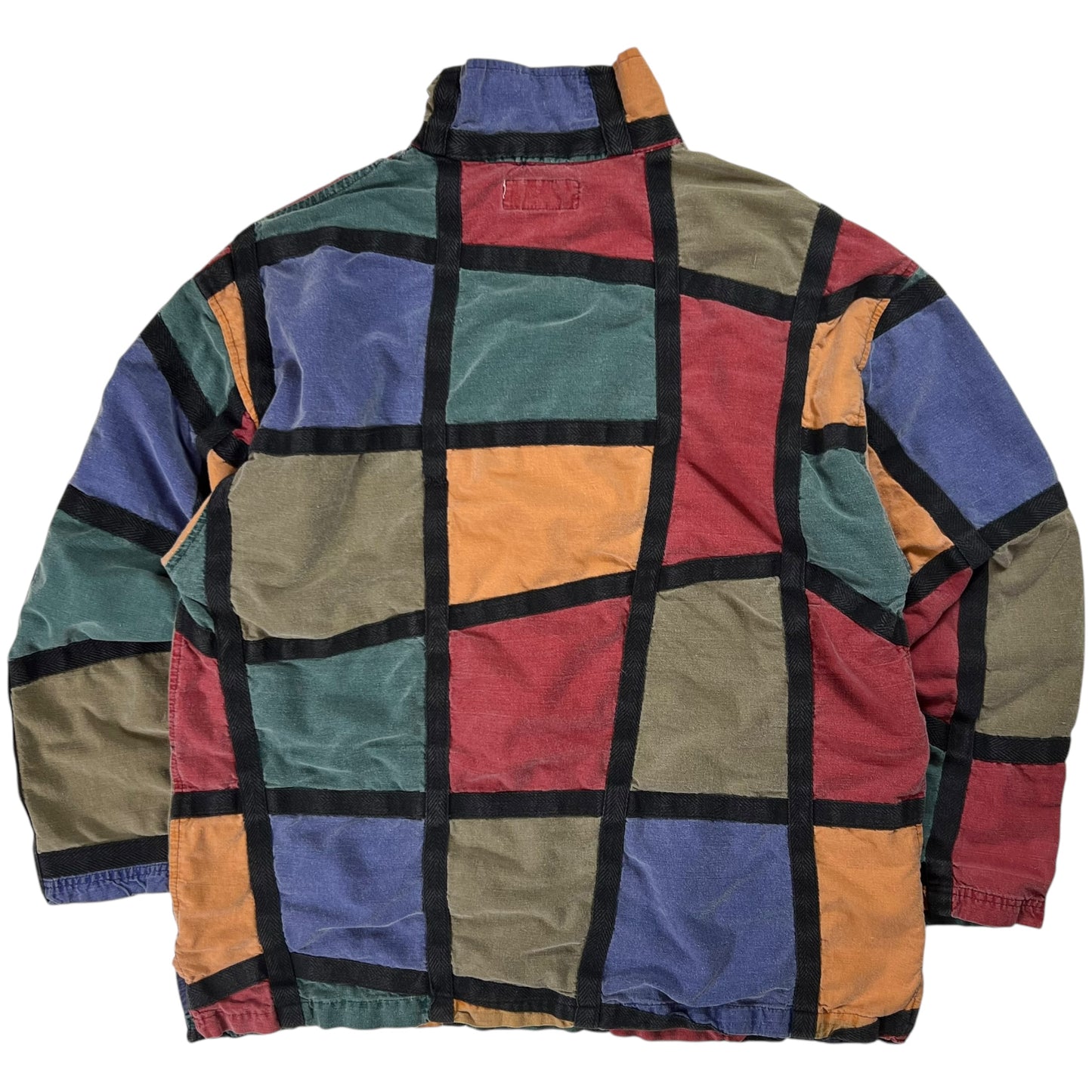 Vintage 90s Angelique color block 1/4 zip pullover (L)