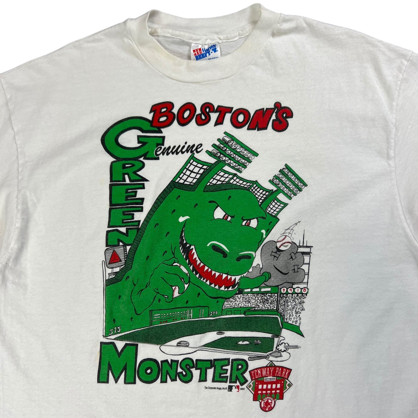 Vintage 1993 Boston Red Sox Green Monster Fenway Park tee (L)