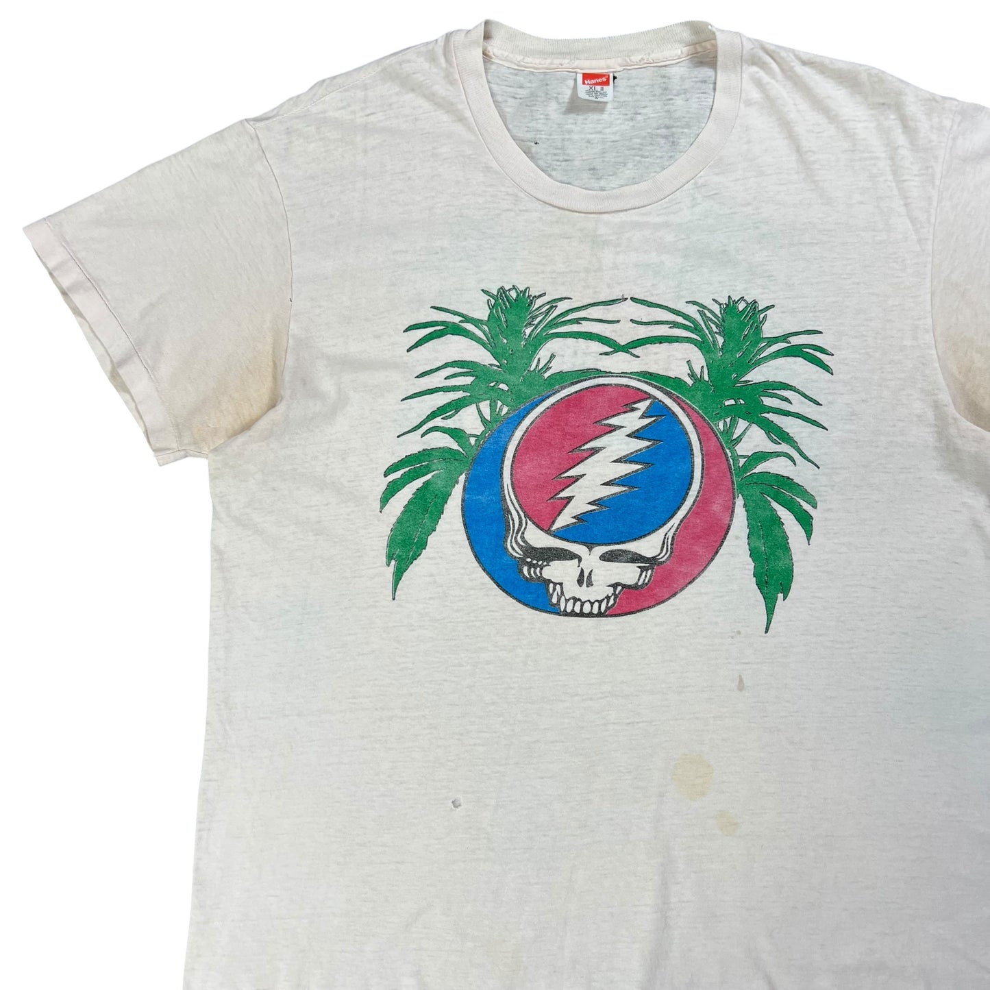 Vintage 80s Grateful Dead marijuana leaves band lot tee (L)